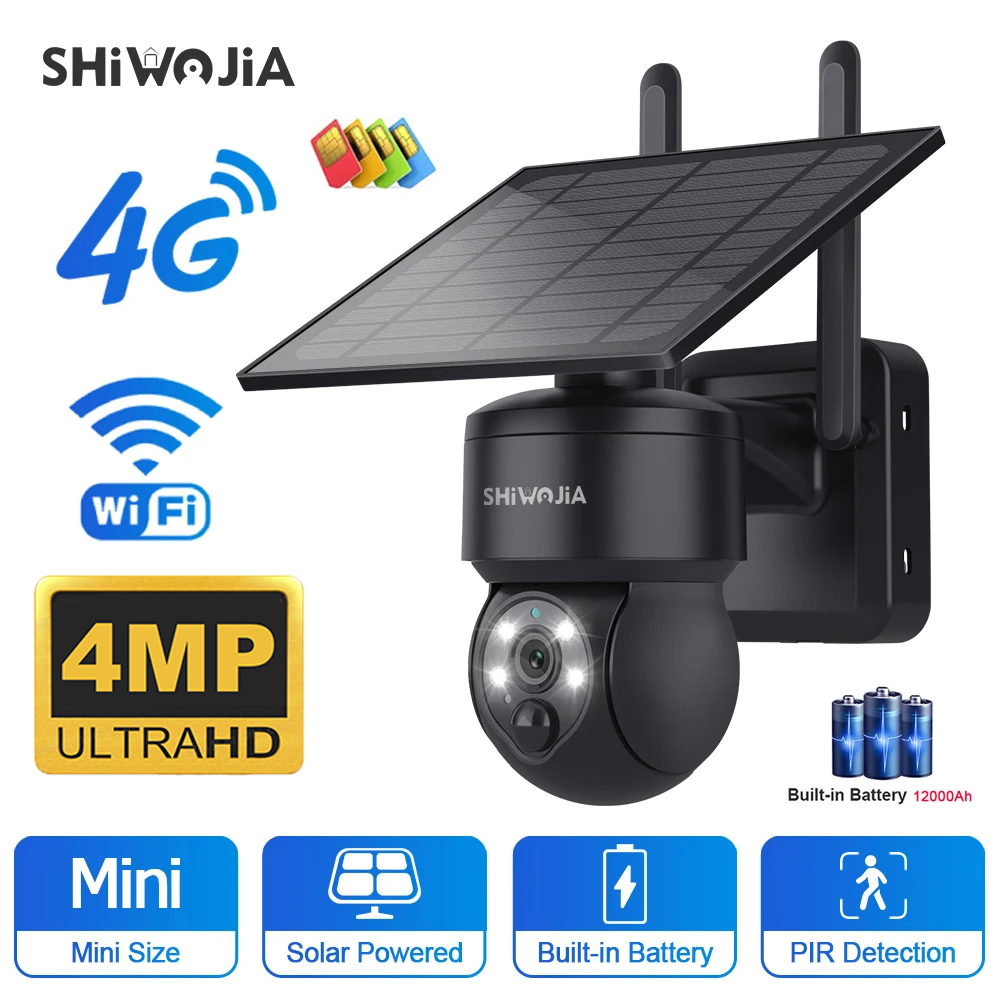 Solar Panel Tilt Mount - SHIWOJIA 와이파이 무선 PTZ 태양광 카메라,