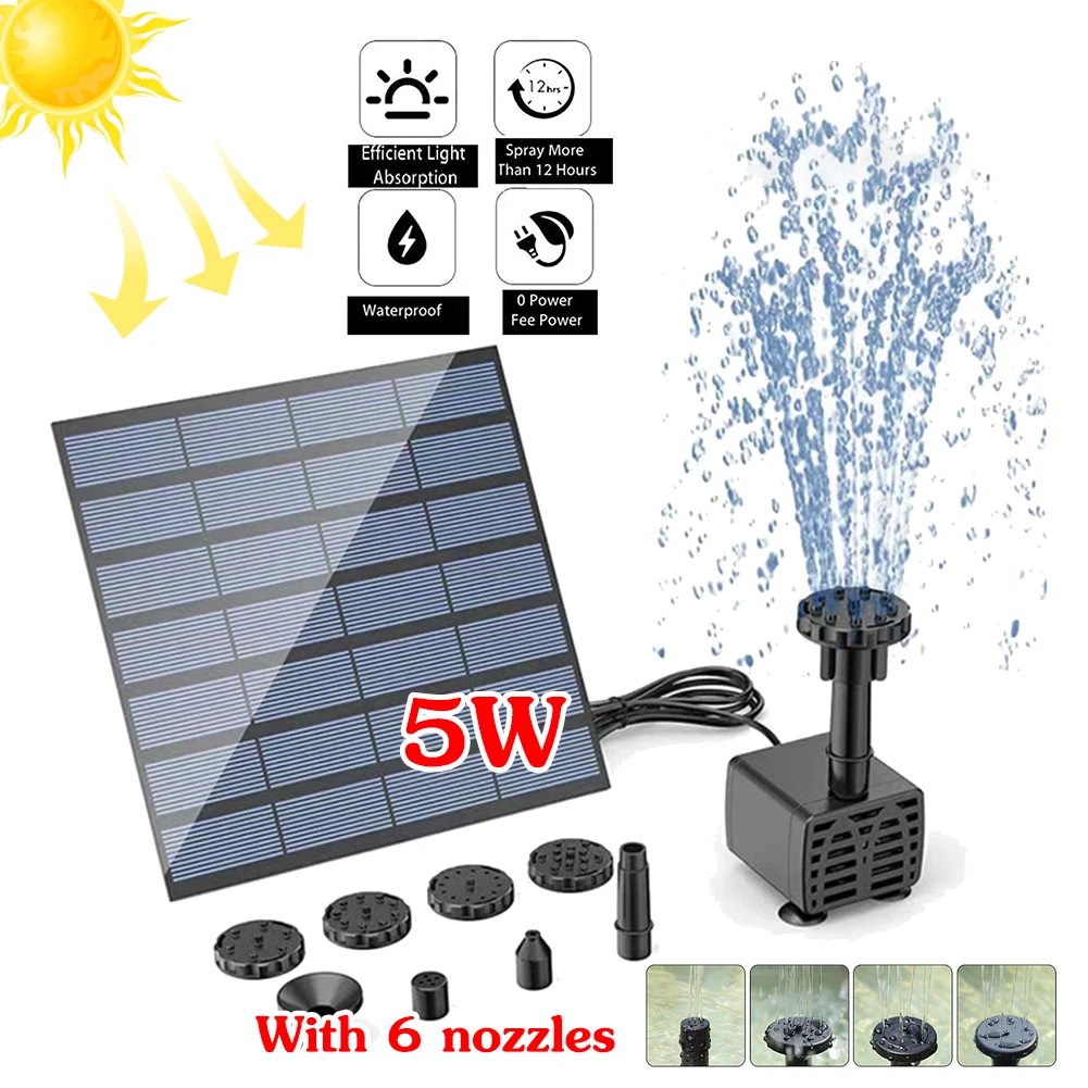 Solar Pool Pump Kit - 태양열 워터 펌프 분수 펌프, 6