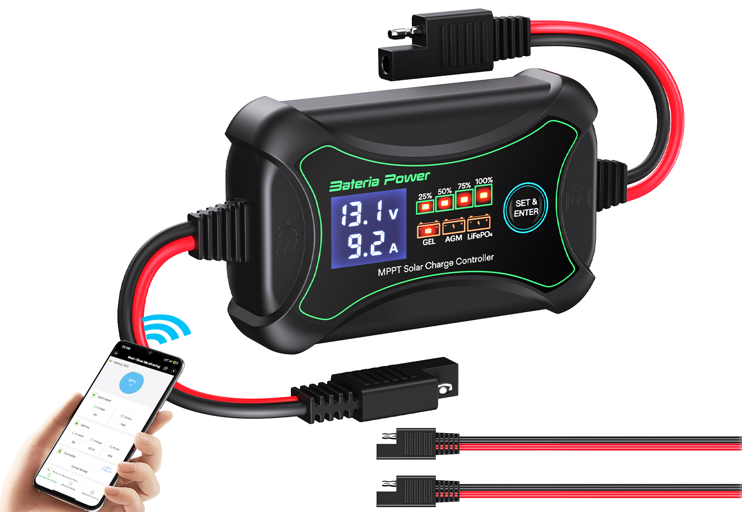 바테리아 파워 10A MPPT 무선 태양광 충전 컨트롤 - Pwm Charge Controller 리뷰 및 가격