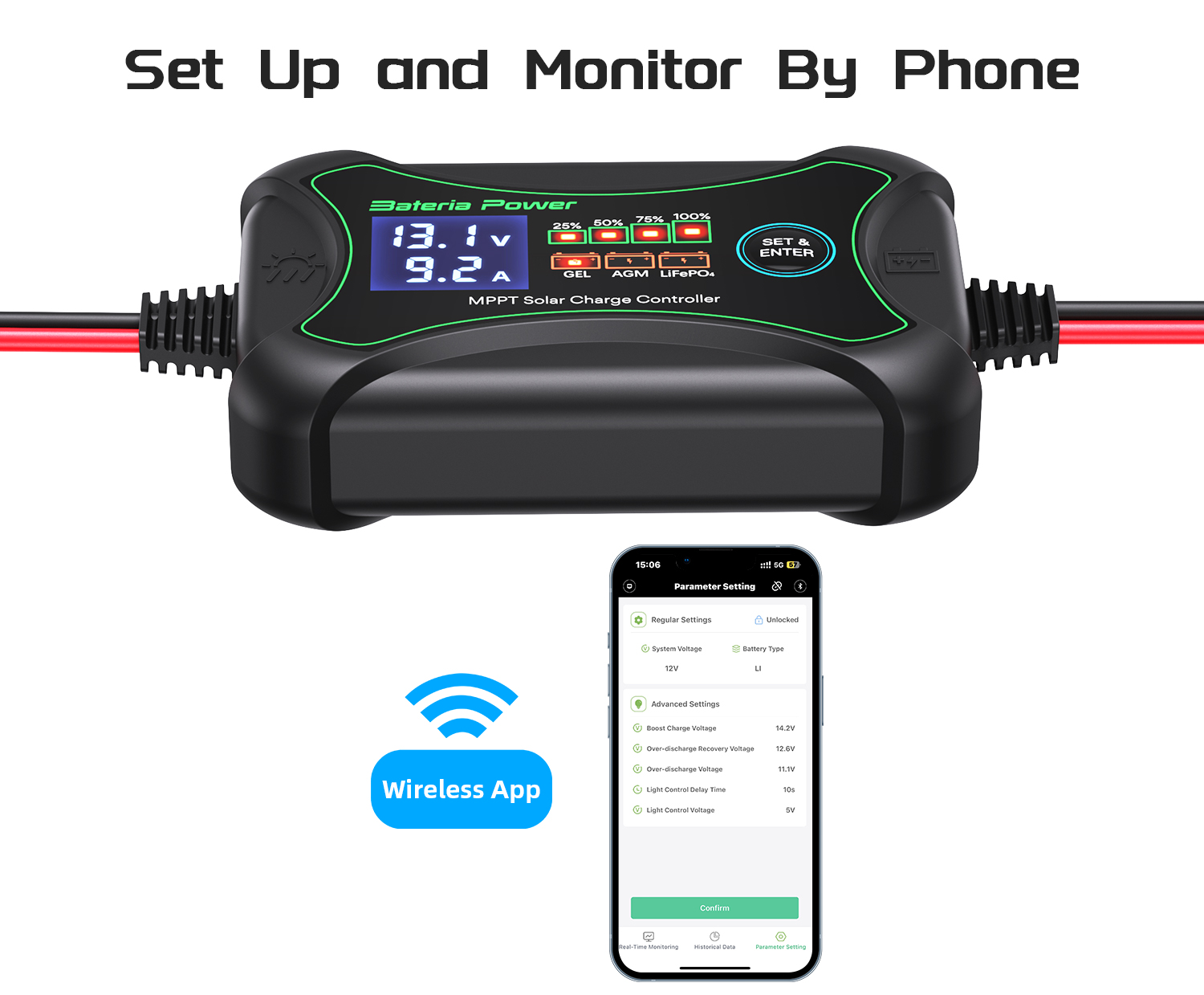 바테리아 파워 10A MPPT 무선 태양광 충전 컨트롤 - Pwm Charge Controller 리뷰 및 가격