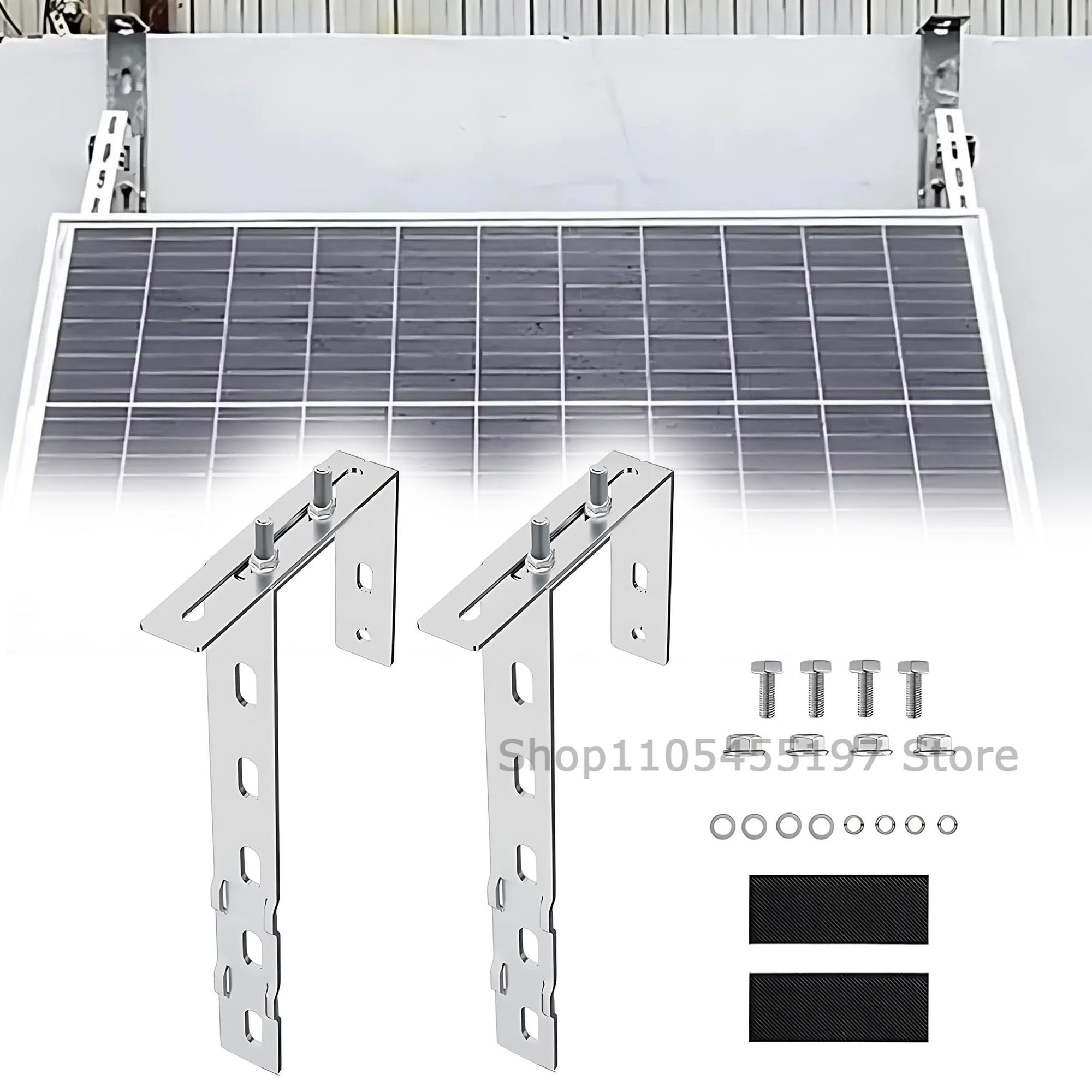 2pcs 조정 가능한 발코니 태양 전지 패널 장착 직각 - Solar Panel Tilt Mount 리뷰 및 가격