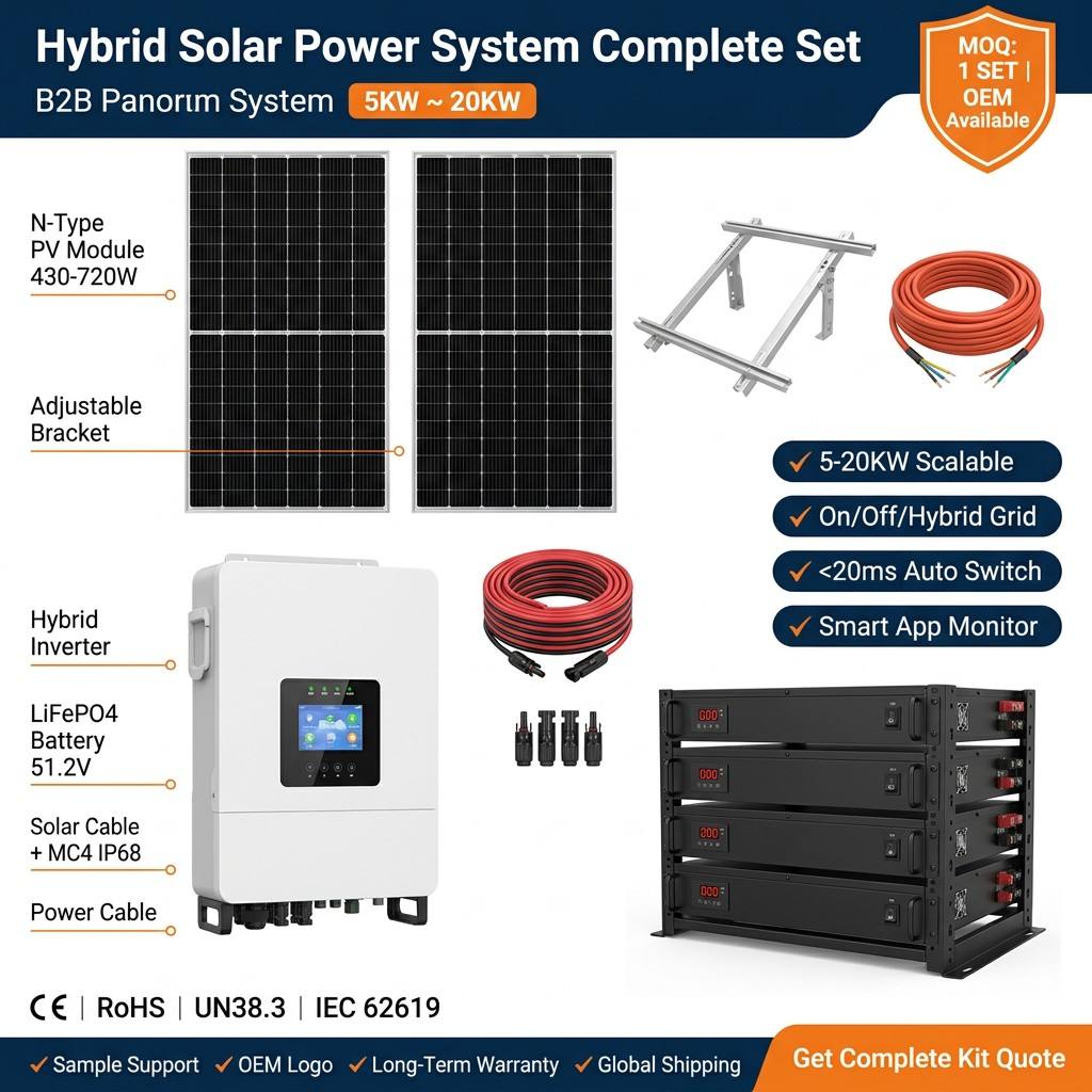 5KW 10KW 15KW 20KW 하이브리드 태양광 발 - Renewable Energy Kit 리뷰 및 가격